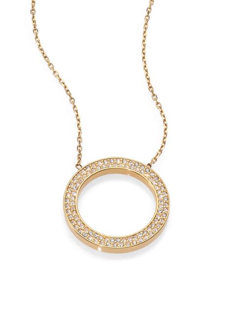 michael kors circle necklace|michael kors necklace and earrings.